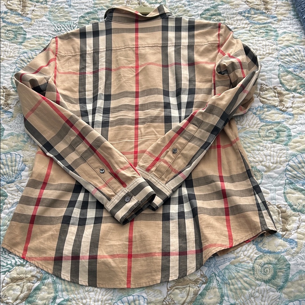 Burberry Beige and Red Plaid Shirt - Picture 4 of 5